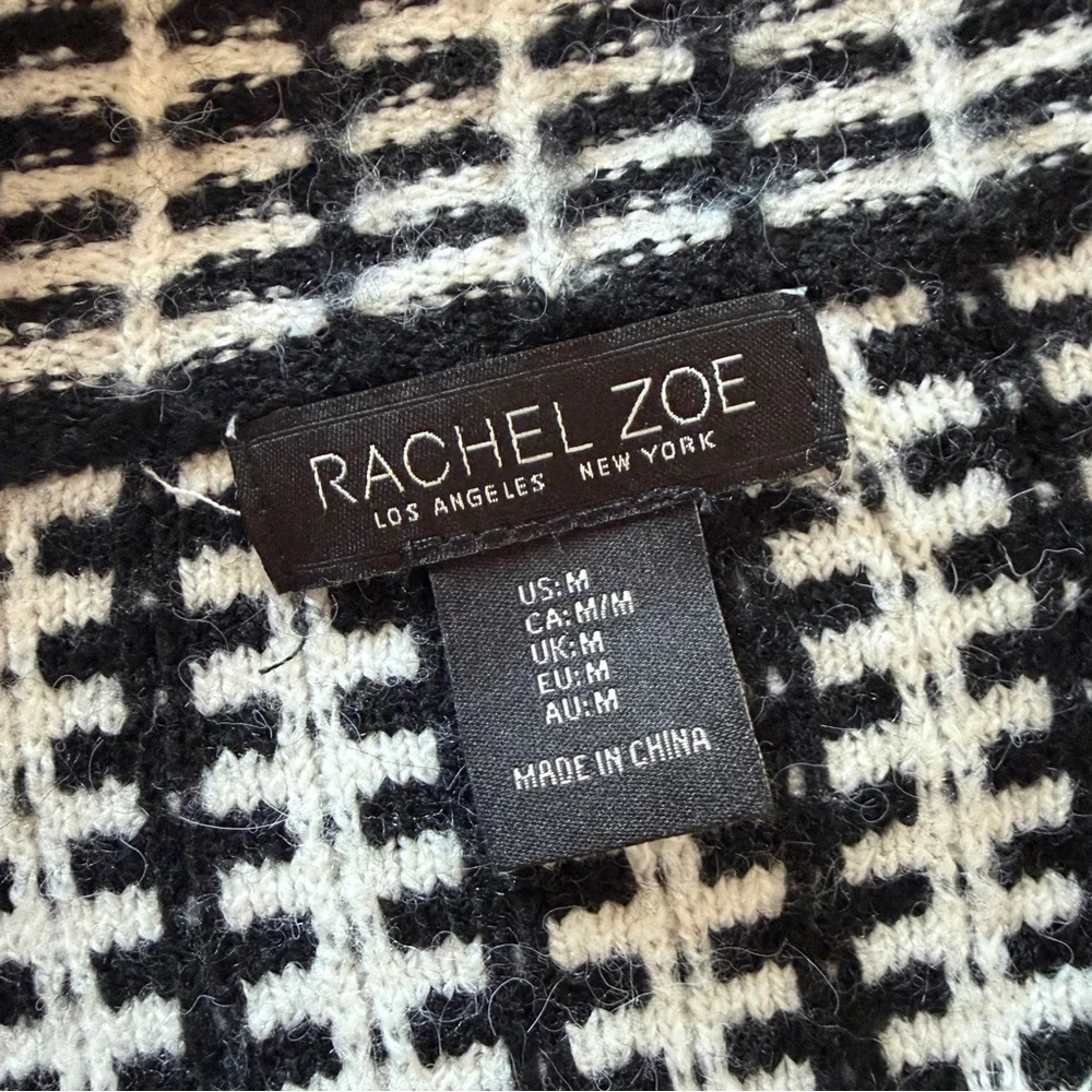 Rachel Zoe Patterned Knit Jacket Blazer Textured